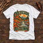 Creekside Autumn T-Shirt — Vintage Fall Creek Graphic Tee