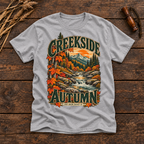 Creekside Autumn T-Shirt — Vintage Fall Creek Graphic Tee