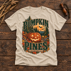Pumpkin Pines T-Shirt — Vintage Woodland Halloween Graphic Tee