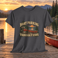 Boat Parking Tee — "Boat Parking Wherever It Stops" Retro Canoe T‑Shirt - Lost Creek Supply Co.-T-Shirt
