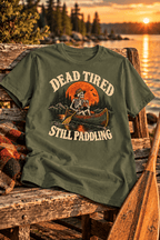 Dead Tired Still Paddling Canoe T-Shirt - Lost Creek Supply Co.-T-Shirt