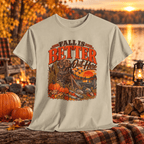 Fall's Better Out Here T-Shirt — Fall Pumpkin & Dog Scenic Tee - Lost Creek Supply Co.-T-Shirt