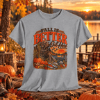 Fall's Better Out Here T-Shirt — Fall Pumpkin & Dog Scenic Tee - Lost Creek Supply Co.-T-Shirt