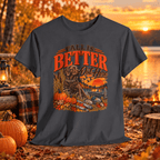 Fall's Better Out Here T-Shirt — Fall Pumpkin & Dog Scenic Tee - Lost Creek Supply Co.-T-Shirt