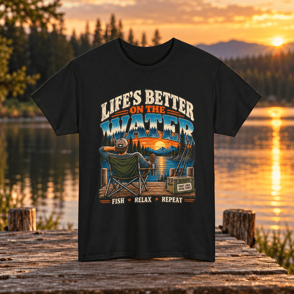 Fishing Relax and Repeat T-Shirt - Lost Creek Supply Co.-T-Shirt