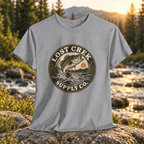Fishing Tee — "Lost Creek Supply Co." Vintage Trout Logo Shirt - Lost Creek Supply Co.-T-Shirt