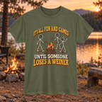 Funny Camping T-Shirt – Campfire Weiner Joke - Lost Creek Supply Co.-T-Shirt