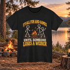 Funny Camping T-Shirt – Campfire Weiner Joke - Lost Creek Supply Co.-T-Shirt