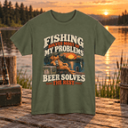 Funny Fishing and Beer T-Shirt – Fisherman Gift - Lost Creek Supply Co.-T-Shirt