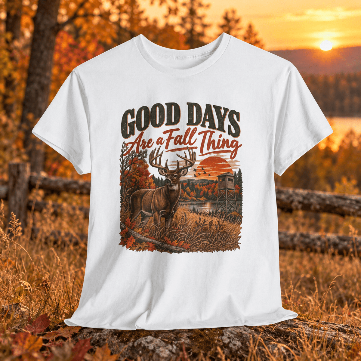 Good Days Are a Fall Thing T-Shirt — Fall Deer Hunting Graphic Tee - Lost Creek Supply Co.-T-Shirt