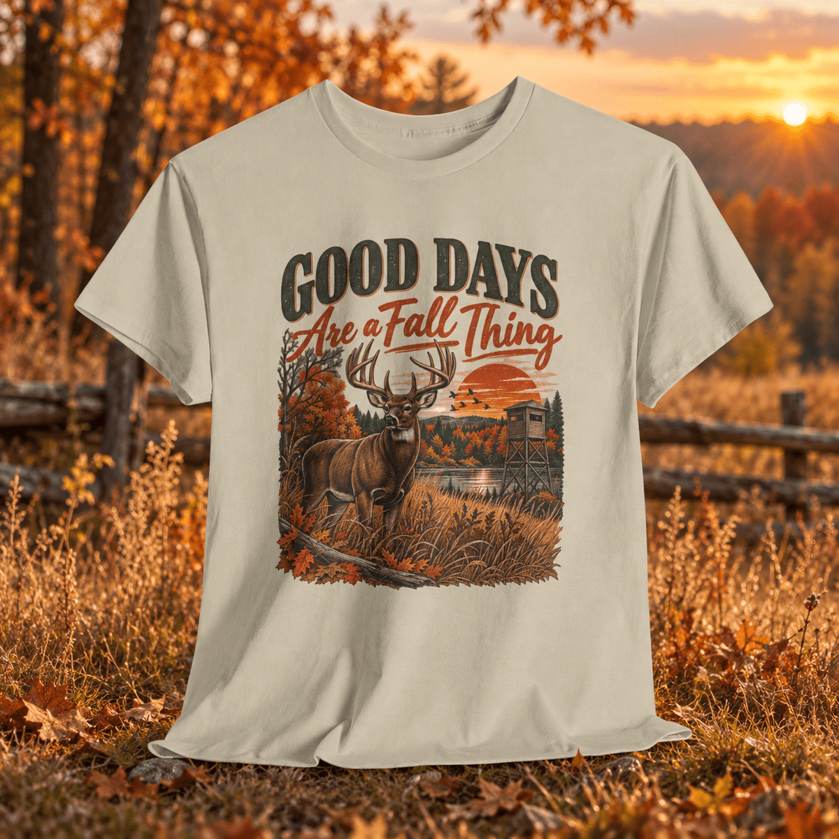 Good Days Are a Fall Thing T-Shirt — Fall Deer Hunting Graphic Tee - Lost Creek Supply Co.-T-Shirt