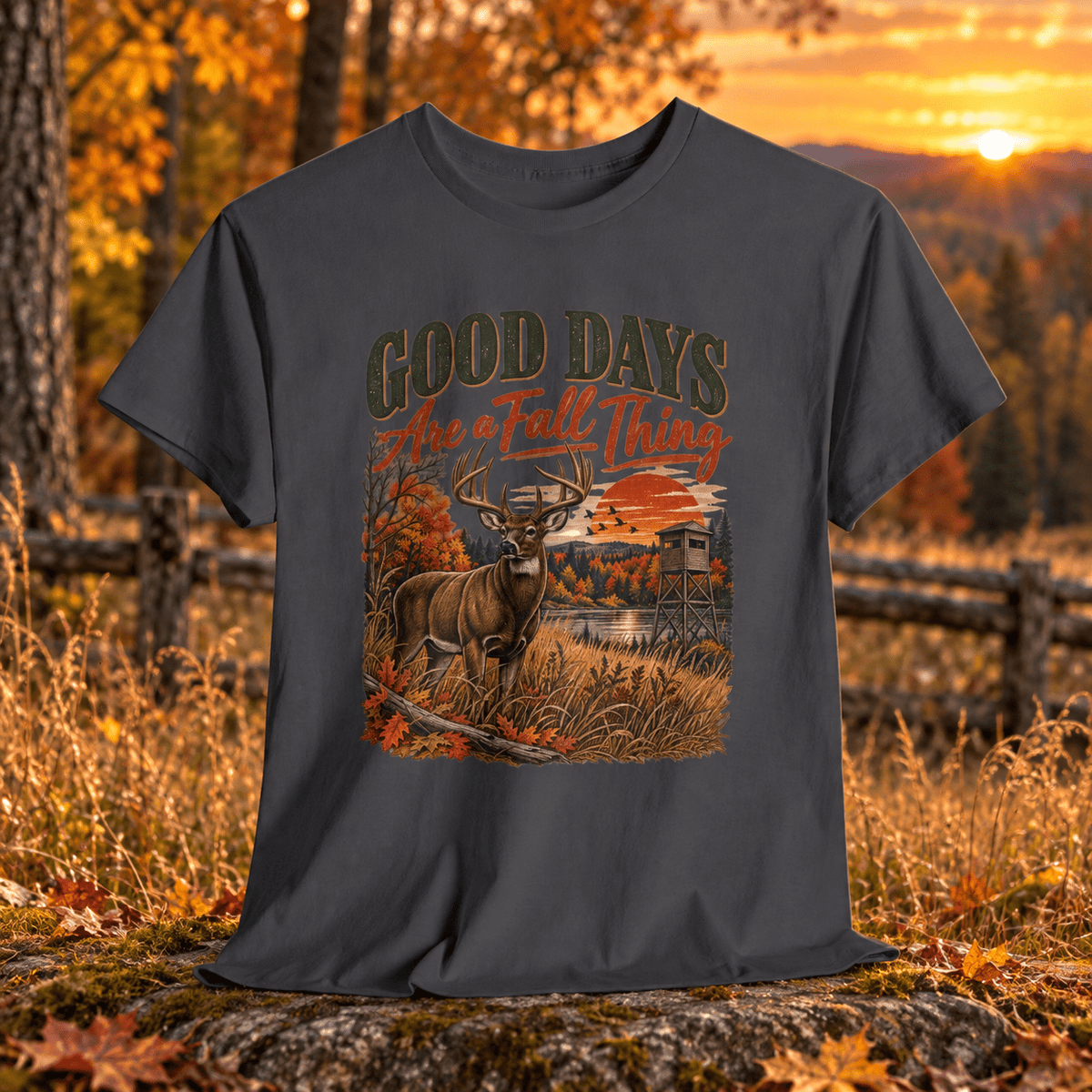 Good Days Are a Fall Thing T-Shirt — Fall Deer Hunting Graphic Tee - Lost Creek Supply Co.-T-Shirt
