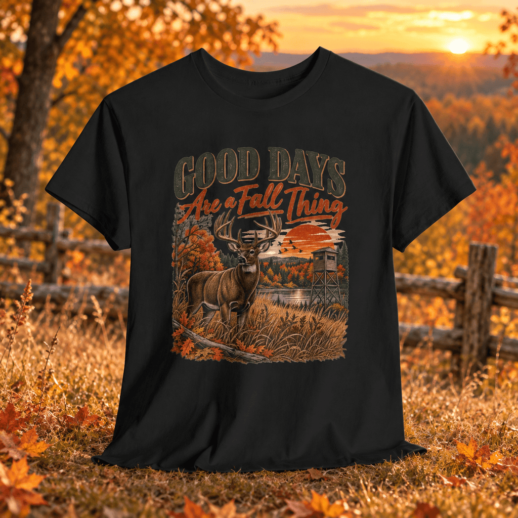 Good Days Are a Fall Thing T-Shirt — Fall Deer Hunting Graphic Tee - Lost Creek Supply Co.-T-Shirt