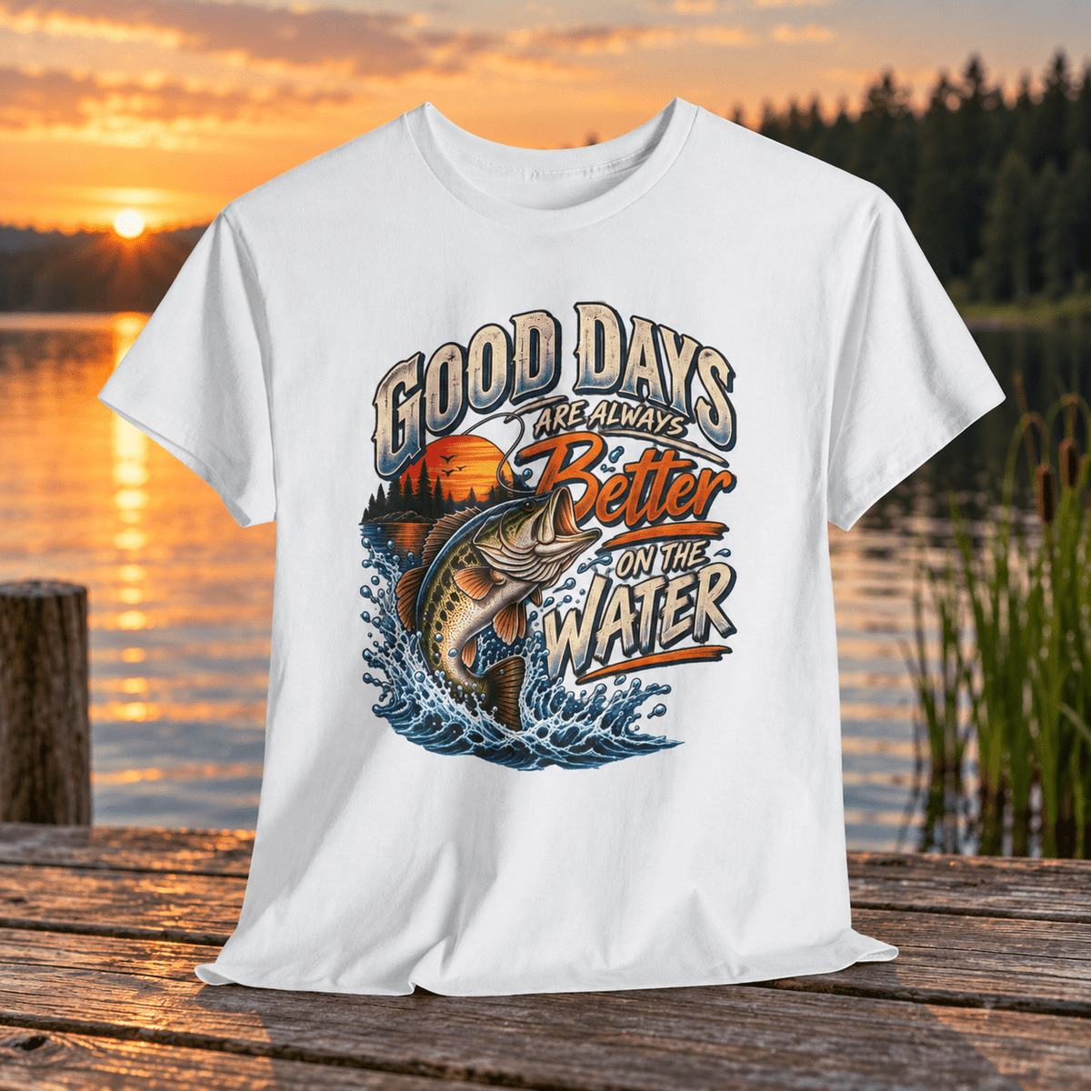 Good Days on the Water Fishing Graphic T-Shirt - Lost Creek Supply Co.-T-Shirt