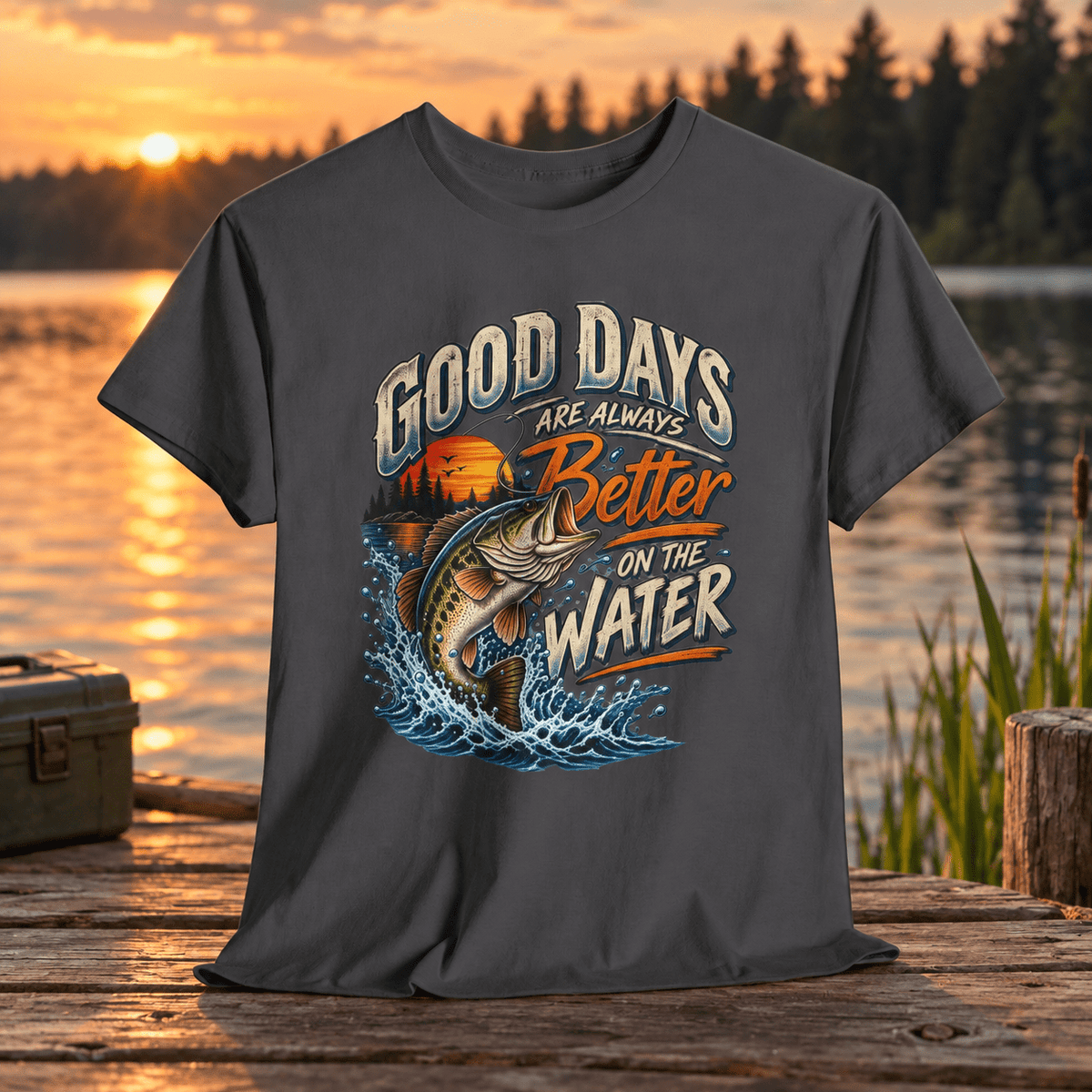 Good Days on the Water Fishing Graphic T-Shirt - Lost Creek Supply Co.-T-Shirt