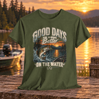 Good Days on the Water Vintage Sunset Fishing T-Shirt - Lost Creek Supply Co.-T-Shirt