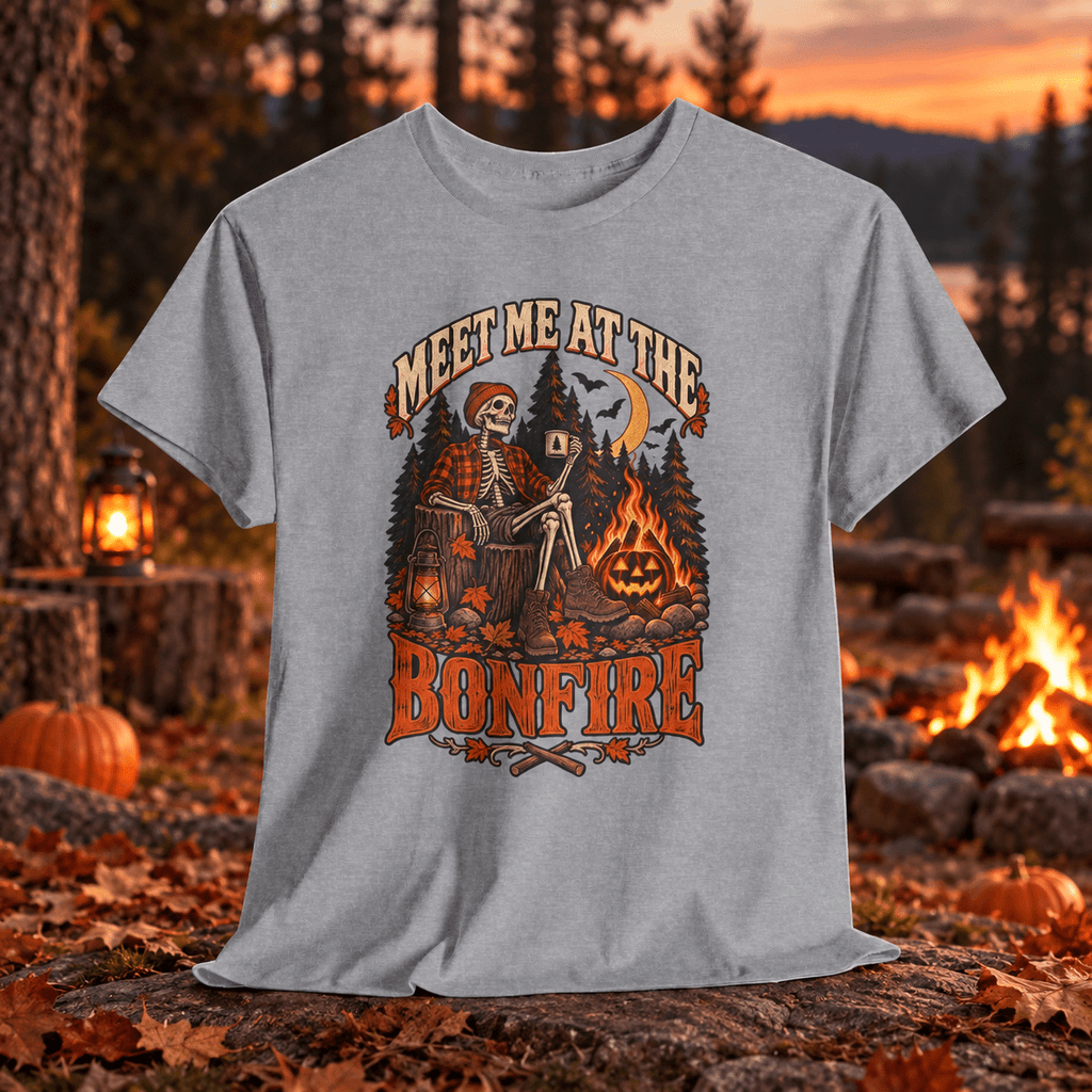 Halloween Campfire Skeleton Tee - Lost Creek Supply Co.-T-Shirt