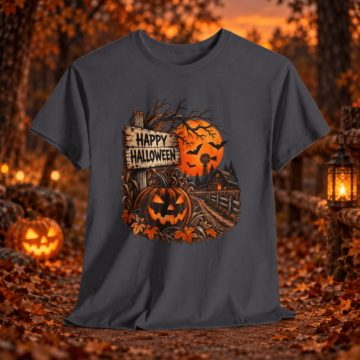 Happy Halloween Pumpkin T-Shirt - Lost Creek Supply Co.-T-Shirt