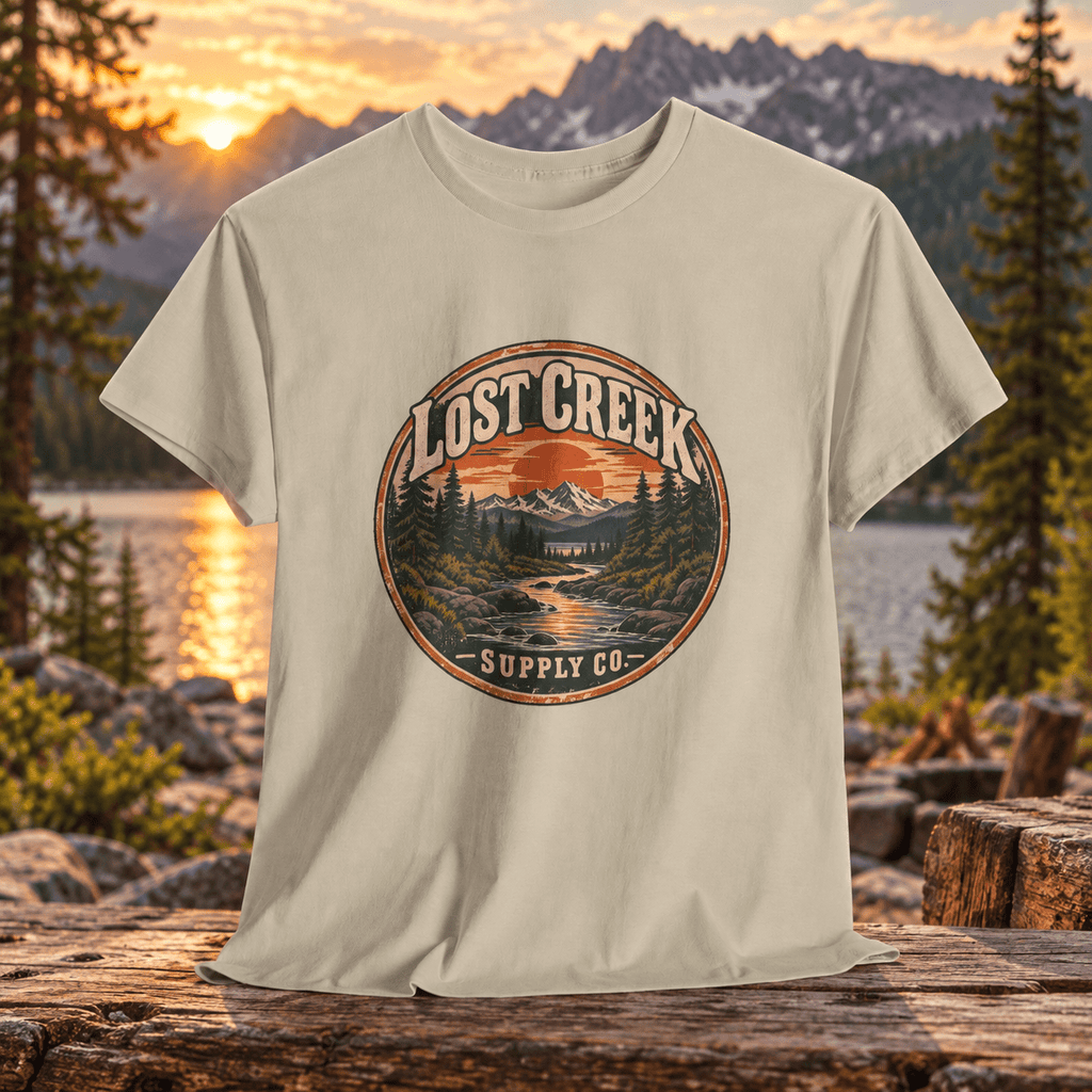 Lost Creek Vintage Outdoor Tee — Mountain Camping Graphic T-Shirt - Lost Creek Supply Co.-T-Shirt
