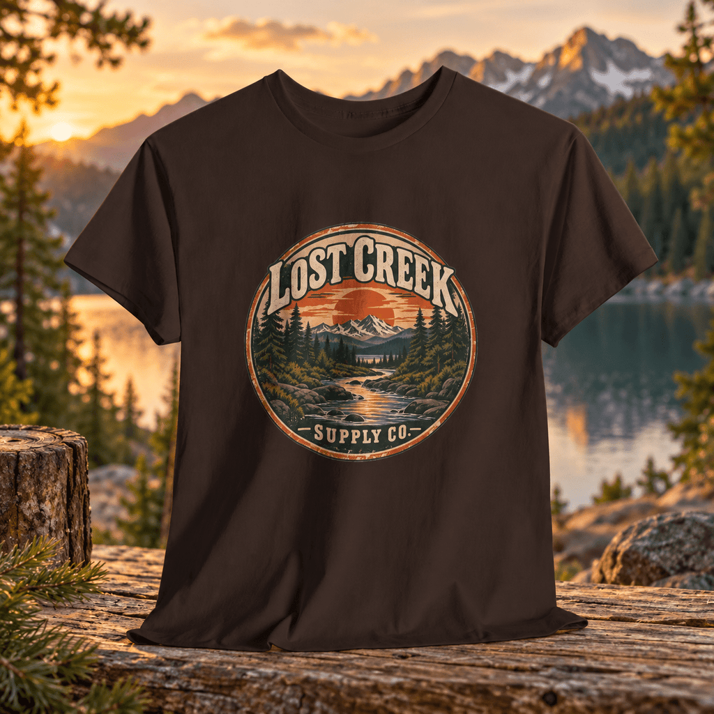 Lost Creek Vintage Outdoor Tee — Mountain Camping Graphic T-Shirt - Lost Creek Supply Co.-T-Shirt