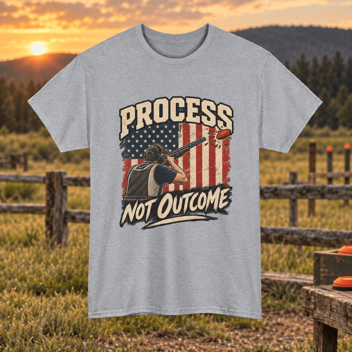 Patriotic Trap Shooting T-Shirt - Lost Creek Supply Co.-T-Shirt