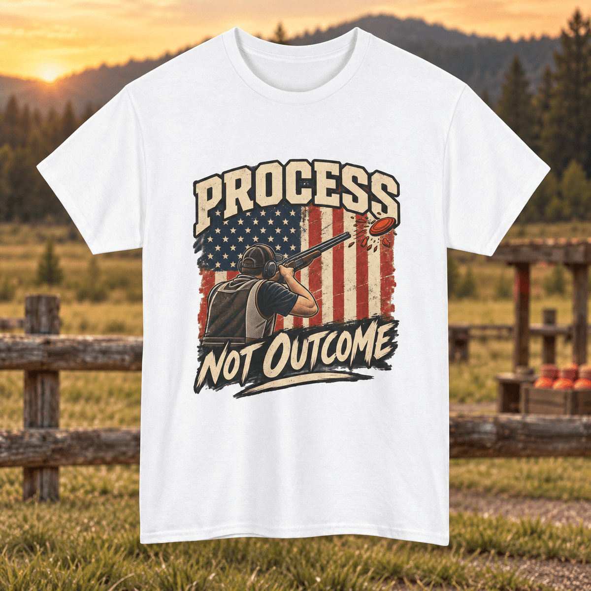 Patriotic Trap Shooting T-Shirt - Lost Creek Supply Co.-T-Shirt