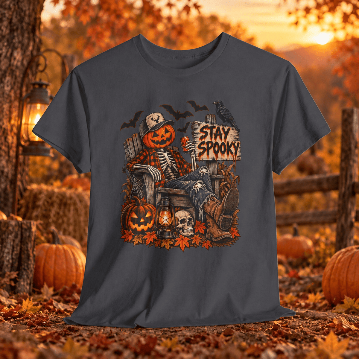 Stay Spooky Pumpkin Head T-Shirt - Lost Creek Supply Co.-T-Shirt