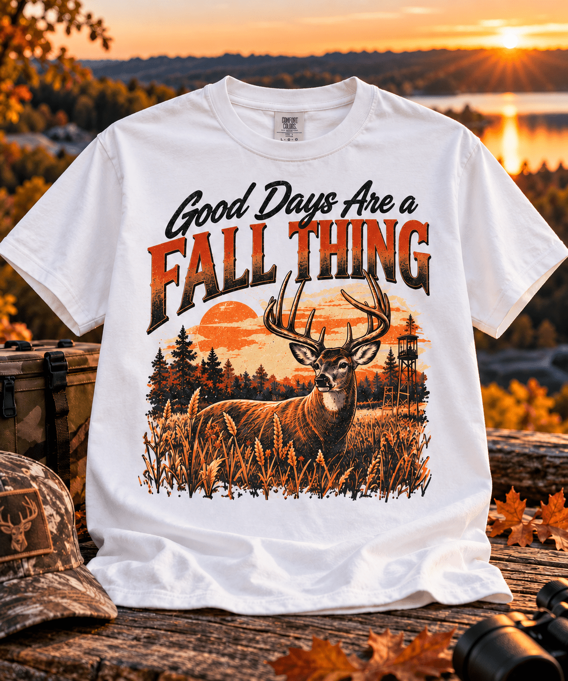T-Shirt — "Good Days Are a Fall Thing" Deer Hunting Autumn Tee - Lost Creek Supply Co.-T-Shirt