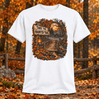 Take the Haunted Trail T-Shirt — Halloween Scenic Pumpkin Night Tee - Lost Creek Supply Co.-T-Shirt